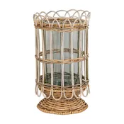 11.5" Provence Rattan Hurricane In Whitewash