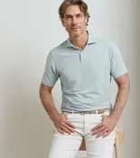 Albatross Cotton Pique Polo - Light Willow