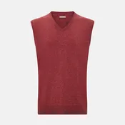 Antique Pink Cashmere V-Neck Vest
