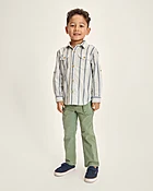 Boys Garment Dyed Cargo Pants - Driftwood Bay - Green