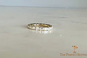 Emerald Cut Diamond East-West Full Eternity Band | 18K White Gold