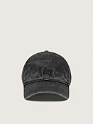 Anthrazitfarbene Baseballcap mit Ton in Ton gehaltenem Stickstern
