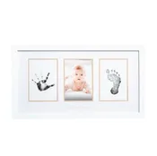 baby prints photo frame with beige mat