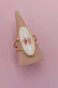 18K STAINLESS STEEL TARNISH FREE FLORAL RINGS