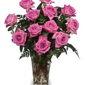 SWEET ATHENA'S ROSES PINK ROSES VASE