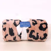 Brown Leopard Fleece Blanket