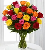 2 Dozen Long Stem Mixed Roses