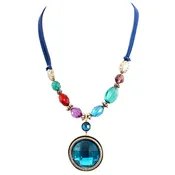 10K GOLD MULTI COLOR NECKLACES  #SC30613_GLD-MLT (EC5)