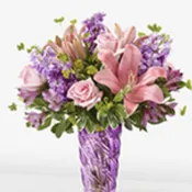 Precious Petals Bouquet with Lavender Vase by FTD