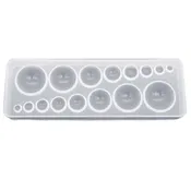 16 Piece Round Stone Jewelry Silicone Mold