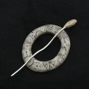 Carved Ring Shawl Pin by Bonnie Bishoff Designs