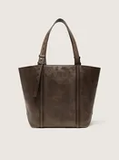 24/7 Bag East West aus schwarzbraunem Distressed-Leder
