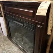 Dark Brown Electric Fireplace — The Predecessors Estate Sales - Online