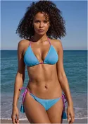Crochet Bahamas Bikini Top - Aqua Orchid