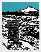 5 Mile Butte Print 11x14 | Blue