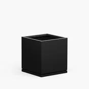 Aluminum Cube Planter with Drip Tray - 12in x 12in x 12in