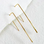 Brass wire handmade thread Earrings