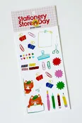 2026 Stationery Store Day Cat Cashier Sticker Sheet