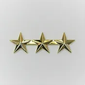 ELC Smooth 1" Triple Star Collar Brass