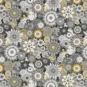 Floral Crochet 108" | Grey