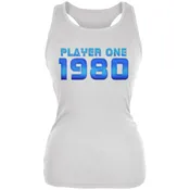 1980 Player One Birthday Juniors Soft Tank Top
