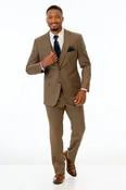 Brown Archer Slim Fit Suit Coat