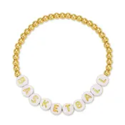 Basketball Beaded Bracelet