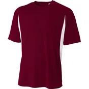 A4 Men's Performance Color Block Crew Shirt
