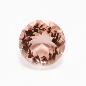 12mm Round Cut Natural Peach Morganite  (5.60 Ctw) Eye Clean Clarity Faceted Cut Top Quality Loose Gemstone Morganite Jewelry
