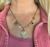 Dave Matthews Inspired Gold Charm Necklace / Firedancer Charm / DMB Jewelry / Made in USA