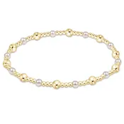 Enewton - Classic Gold Sincerity Pattern 4mm Bead Bracelet Pearl