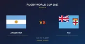 Argentina vs Fiji Tickets - Rugby World Cup 2027 Adelaide