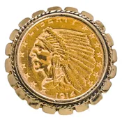 $2.50 Indian Head Gold Coin Ring