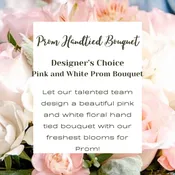 Designers Choice Pink and White Hand Tied Prom Bouquet