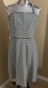 WHBM Chevron Stripe Sleeveless Dress – Size 14 – Bold & Flattering