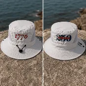 1776 America 250 Custom Embroidered Safari Hat | Patriotic Sun Hat