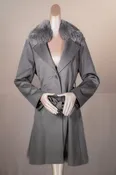 100% Virgin Wool Stroller with Fox Collar