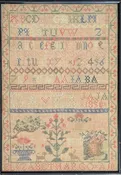1850 American Needlework Alphabet Sampler, 14X9.75, PA6974