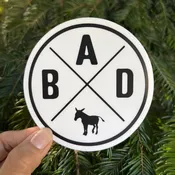 Bad Ass (WH) Sticker Small