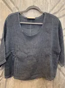 50% Linen and 50% Cotton Short Top