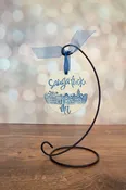 4” Saugatuck Ornament/ Hand Made, Hand Stamped Gift Tag, Wine Gift Tag — POTTERY CREATIONS