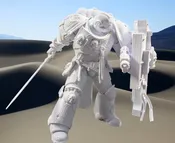 3D Print Video Game Warhammer Character.3D Printed Ultramarine Legion Terminator Figurine. Printed Black Legion. Olgas Treasures Shop — Olgas Treasures