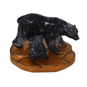 3D Crystal Puzzle - Black Bear and Baby: 40 Pcs