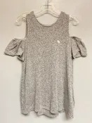 Abercrombie Size 12 Gray Viscose Blend Big Girls Tees/Polos/Tunics