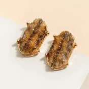 Druzy Stone Stud Earrings