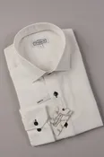 3077 WHITE WITH BLACK BUTTON
