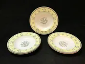 5 Wedgwood Yellow Pimpernell 8" Rim Soup Bowls, Lovely Gold Trim | 23529