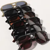Dark Tinted Square Shape Fashion Sunglasses