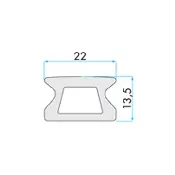 1717 Track "H" Type- 22 Mm Wide-length 1000 mm (3.3 Feet)- Standard