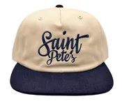 Captuer Headwear St. Peter's Cursive Logo Embroidered Hat Birch/Sea Navy